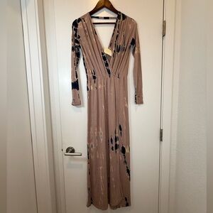 NWT Fraiche by J Tie-Dye Maxi Wrap Dress